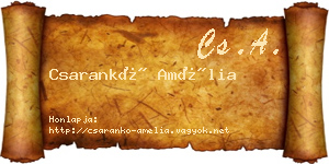 Csarankó Amélia névjegykártya